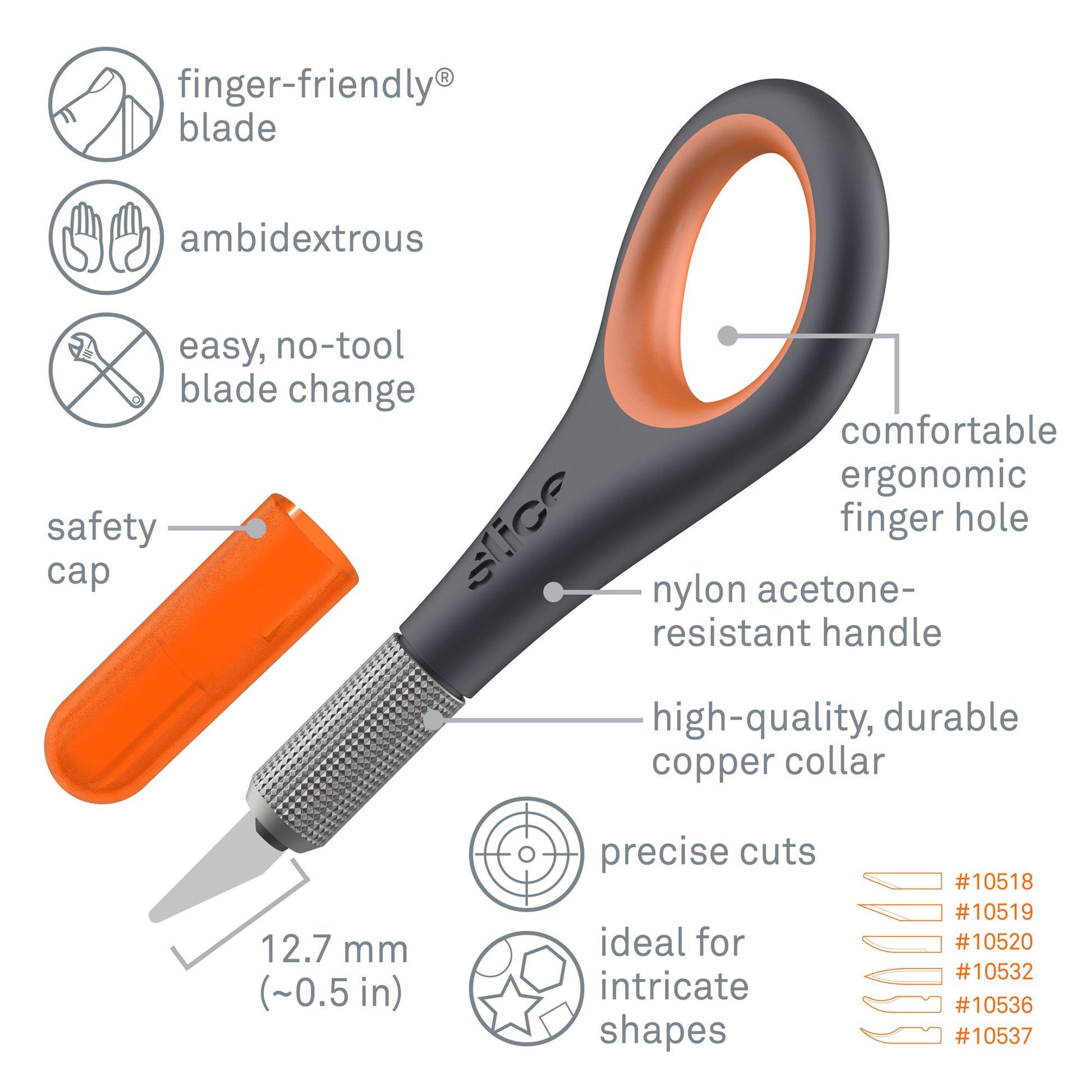 Couteau de sécurité ergonomique en céramique SLICE